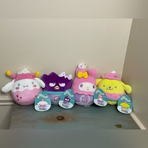 ✨Set of 4✨ Sanrio ~5” Squishmallows Hello Kitty Dreamland Squad